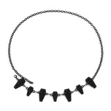 Dark style skull cross body chain, retro carved alloy single circle waist chain - V.I.P Digital Presence