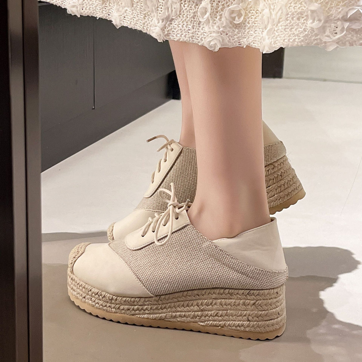 Fisherman's shoes woven grass slope heel women's shoes waterproof front strap high-heeled slope heel fisherman's casual shoes ﻿ - V.I.P Digital Presence