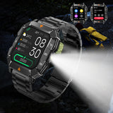 YK03 smartwatch Bluetooth call flashlight sports waterproof heart rate blood oxygen health monitoring - V.I.P Digital Presence