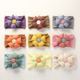 Children's Headband Jacquard Nylon Flower Baby Headband Soft Non-Scratch Wide-Brimmed Baby Headband