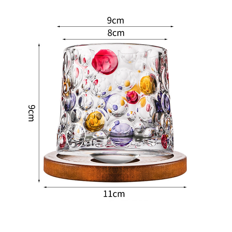 Hand drawn rotating glass cups multiple multi-purpose whiskey glasses rotating glass cups - V.I.P Digital Presence