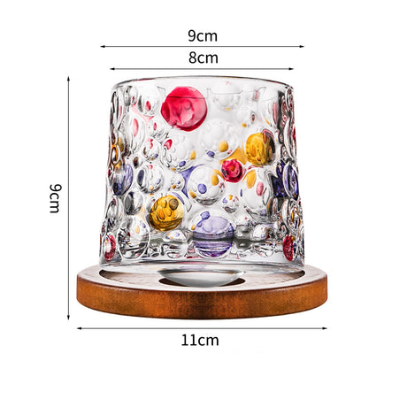 Hand drawn rotating glass cups multiple multi-purpose whiskey glasses rotating glass cups - V.I.P Digital Presence