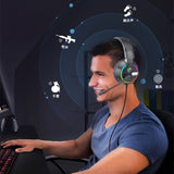 Head mounted gaming headset Soulbytes S19 wired RGB computer headset anchor gaming headset - V.I.P Digital Presence