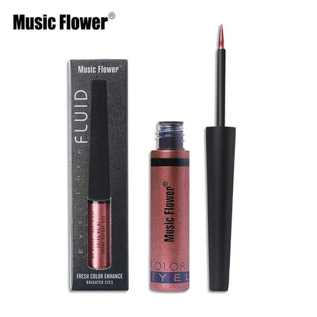 Music Flower Brand 6 Color Shimmer Liquid Eyeliner Pen Brightening Eyes Makeup Eye Liner Pencil Waterproof Quick Drying Eyelid - V.I.P Digital Presence