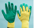 latex coated work gloves, green palm latex coated work gloves - cotton/polyester shell, size 10, 1 pack, 12 pairs - V.I.P Digital Presence