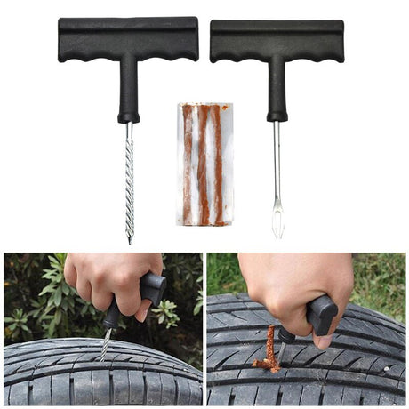 Car Tire Repair Tool Kit For Tubeless Emergency Tyre Fast Puncture Plug Repair Block Air Leaking For Car/Truck/Motobike - V.I.P Digital Presence
