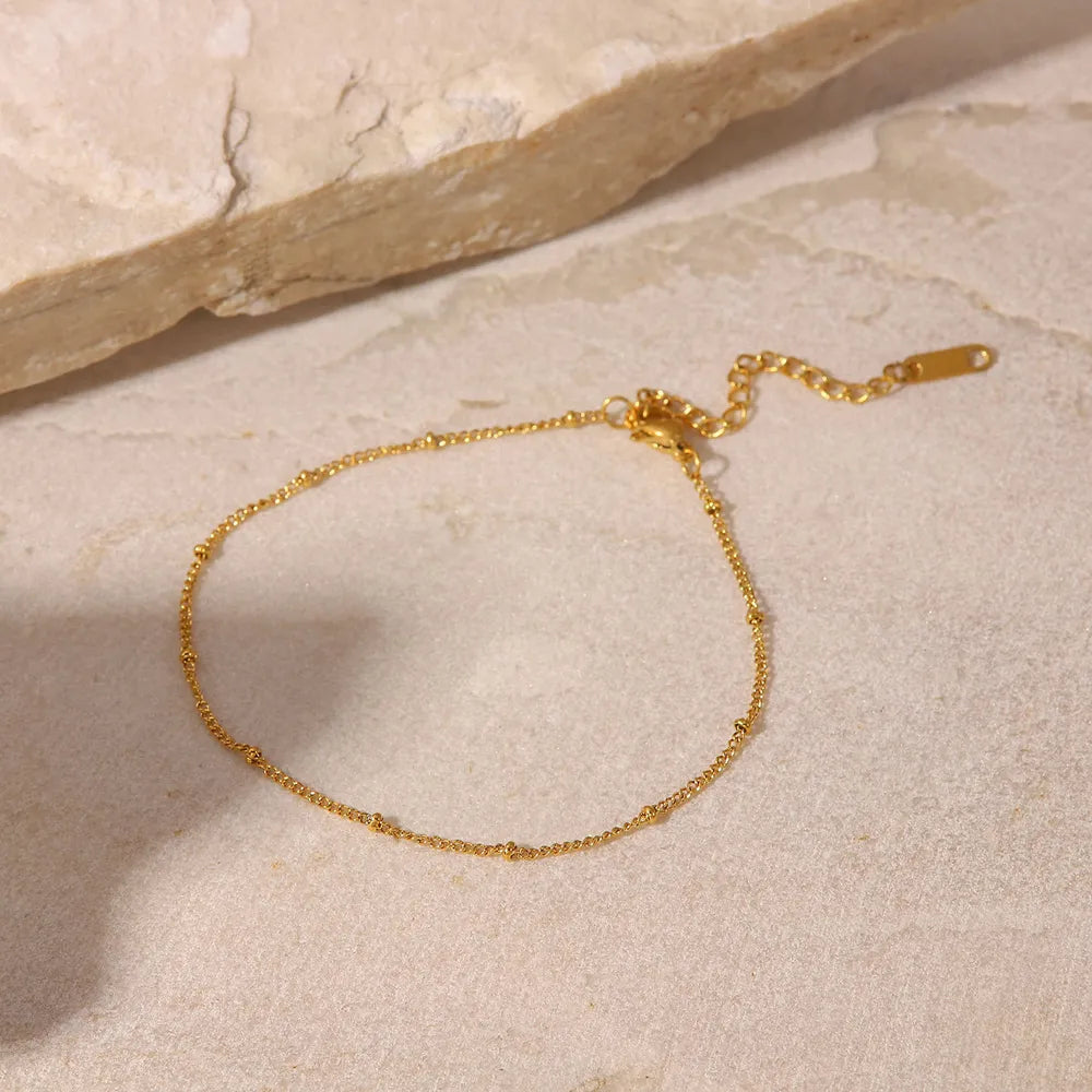 Stainless Steel Bead Anklet - V.I.P Digital Presence