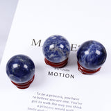 Natural crystal ball polished crystal crafts Blue-vein stone sodalite Wish ball ornament - V.I.P Digital Presence