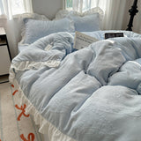 A-class ins princess style milk velvet four piece set lace carved velvet warm duvet cover winter bedding - V.I.P Digital Presence