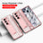 Samsung zfold 6 phone case FOLD5 flat hinge folding pen slot protective cover W23 electroplated lens film suitable - V.I.P Digital Presence
