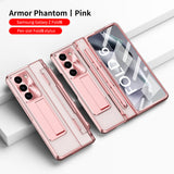 Samsung zfold 6 phone case FOLD5 flat hinge folding pen slot protective cover W23 electroplated lens film suitable - V.I.P Digital Presence