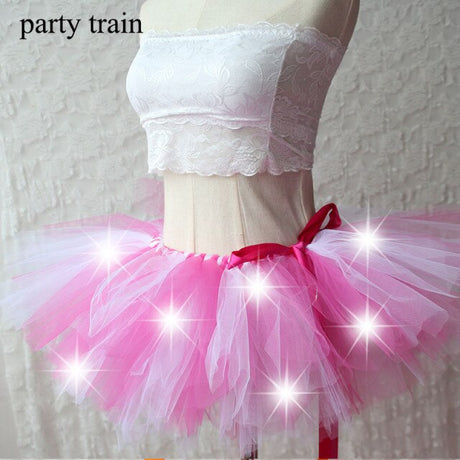 Arrival Women Tulle Tutu Skirt Sexy Mini Fancy Adult Petticoat Fluffy Yarn Ballet Dance Halloween Led Light Up - V.I.P Digital Presence