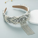 Hair Hoop Fashion French Palace Style Pearl Tassel Bangs Hair Cave High Quality Temperament All-Match Hair Hoop Hair Accessories - V.I.P Digital Presence