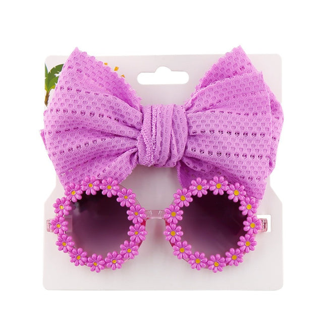 Personalized girl fashion glasses, baby headband set, sun visor - V.I.P Digital Presence