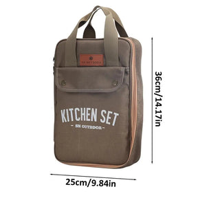 Camping Kitchen Set 8pcs Camping Outdoor Cookware Kit Stainless Steel Camping Tool Travel Set And Utensil Organizer Storage bag - V.I.P Digital Presence