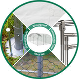 Large dome shaped walk-in fence cage metal chicken coop with waterproof and UV resistant cover, pipe diameter 1 inch - V.I.P Digital Presence