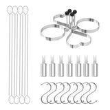 Outdoor Barbecue Tools Stainless steel Barbecue Shovel Set Barbecue Fork Iron Plate Combination New BBQ Barbecue Set