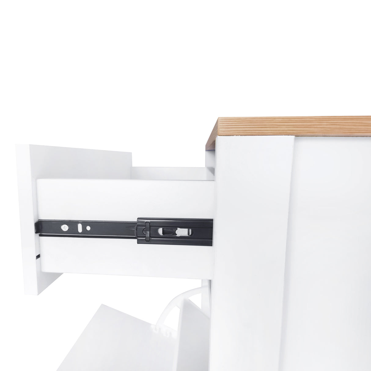 ONTREND with 2 flip drawers, top shoe cabinet with drawers, independent shoe rack with adjustable panel, white - V.I.P Digital Presence