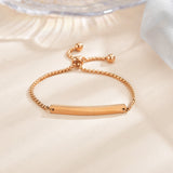 Stainless steel personalized engraved three color curved bracelet simple and personalized women's bracelet - V.I.P Digital Presence