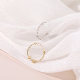 Retro imitation pearl ring women's magic decoration ring pure silver joint ring - V.I.P Digital Presence