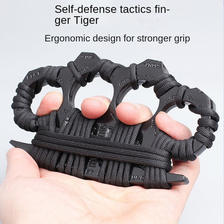 Finger Knuckle Four-Finger Boxing Glove Self-Defense Tool Weapon Ring Hand Clip Fist Clip Anti-Wolf Device - V.I.P Digital Presence