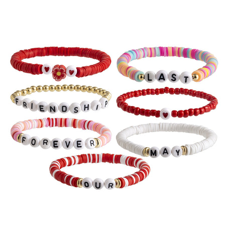 Bohemian style colorful soft ceramic elastic letter LOVE bead bracelet Bracelet - V.I.P Digital Presence