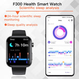F300 smartwatch ECG electrocardiogram monitoring SOS fall alarm blood glucose and blood pressure watch HRV report - V.I.P Digital Presence