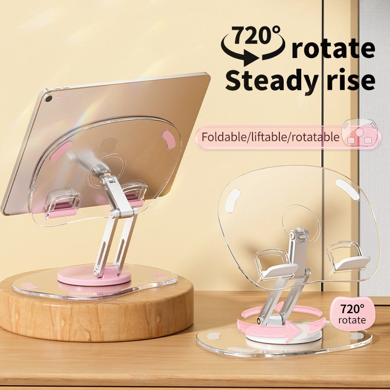 360 degree rotating acrylic tablet stand foldable portable pad stand phone stand desktop - V.I.P Digital Presence