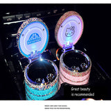 Portable Car ashtray with Light Hello Kitty KT Accessories for Girls Led Car Ash Tray Ashtray Storage Cup Holder Crystal Diamond - V.I.P Digital Presence