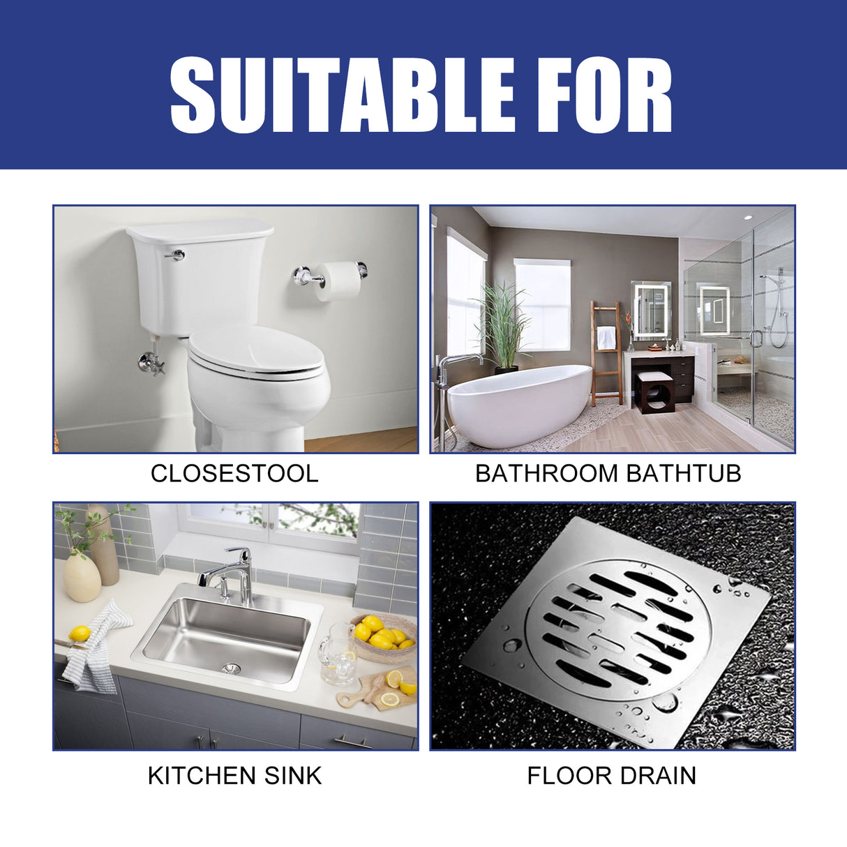 JUE-FISH Drain Gel Pipe Unclogger, Kitchen Bathroom Sewer Odor Cleaning Dissolves Dredging To Prevent Clogging - V.I.P Digital Presence