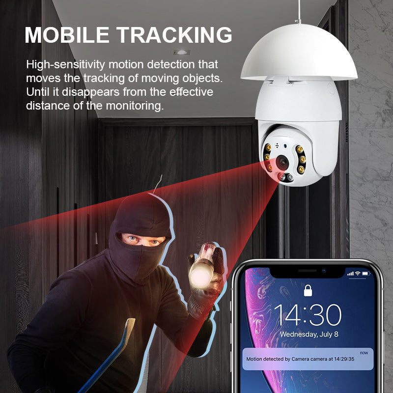 Tuya Smart Wide Voltage 110V-220V Wifi Ball Machine Indoor Lamp Head Surveillance Camera - V.I.P Digital Presence