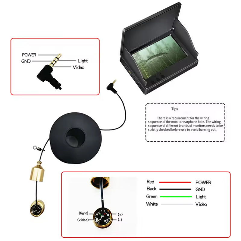 1pc 12 - 28V Underwater Fishing Camera with Infrared, Waterproof Fish Finder Accessories - V.I.P Digital Presence