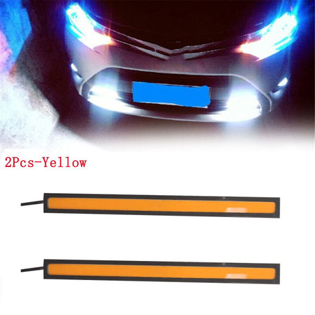 4/2Pcs 17CM Universal Car COB LED Strip Car Running Fog Lamp Driving Strip Light Waterproof 10-16V Flexible Led Strip Accessorie - V.I.P Digital Presence
