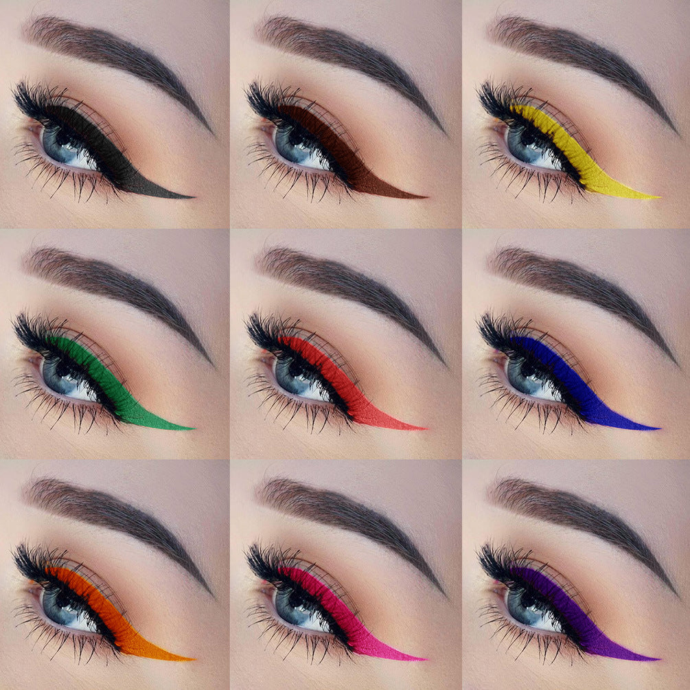QIBEST Coloured Eyeliner Pen Waterproof And Non Coloured Eye Liner Ins Super Fire Coloured Pencil - V.I.P Digital Presence