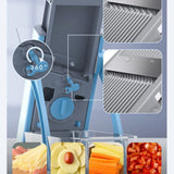 Multifunctional Vegetable Chopper and Fruit Slicer Set - Manual Food Grater and Cutter for Potatoes - V.I.P Digital Presence
