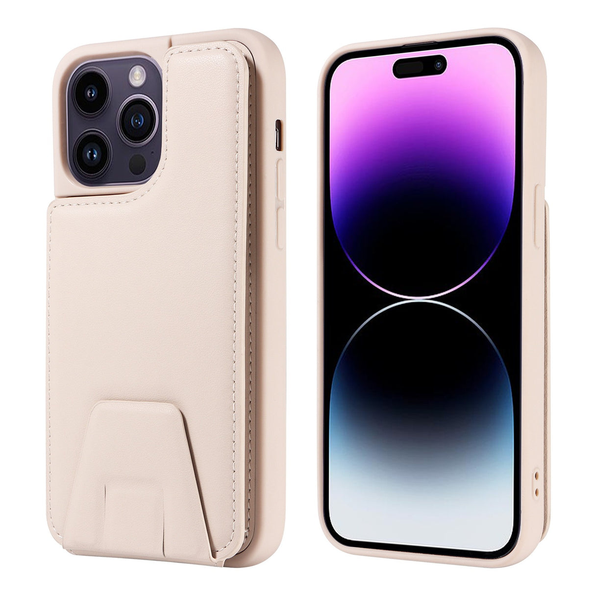 Suitable for Apple 15 phone case 13promax stand phone case adhesive leather anti drop 12 accordion card insertion phone case - V.I.P Digital Presence