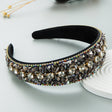 Fashion Design Colorful Turquoise Set Diamond Wide Edge Fabric Candy Color Headband Versatile Headwear - V.I.P Digital Presence