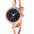 Women's Watches Bracelet Style Opening Simple Retro Art Fashion Watches Women's Fashion Quartz Watch Relogio Feminino（Rose gold belt） - V.I.P Digital Presence