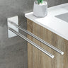 Self Adhensive Towel Rail W/O Drilling Bathroom Towel Bar Stainless Steel Two-Arm Towel Holder - V.I.P Digital Presence