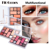 Fit Colors 12-Color Face Comprehensive Makeup Powder Palette Matte Pearlescent Earth Color Blush Eyebrow Powder Eye Shadow - V.I.P Digital Presence