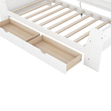 Upholstered Daybed with Trundle, Wood Slat Support,Upholstered Frame Sofa Bed Twin Blue - V.I.P Digital Presence
