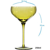 4/2/1Pcs Creative French Medieval Red Wine Glass Hand Blown Margarita Cocktail Goblet Glass Cup Dense Edges Vintage Flower Bloom - V.I.P Digital Presence