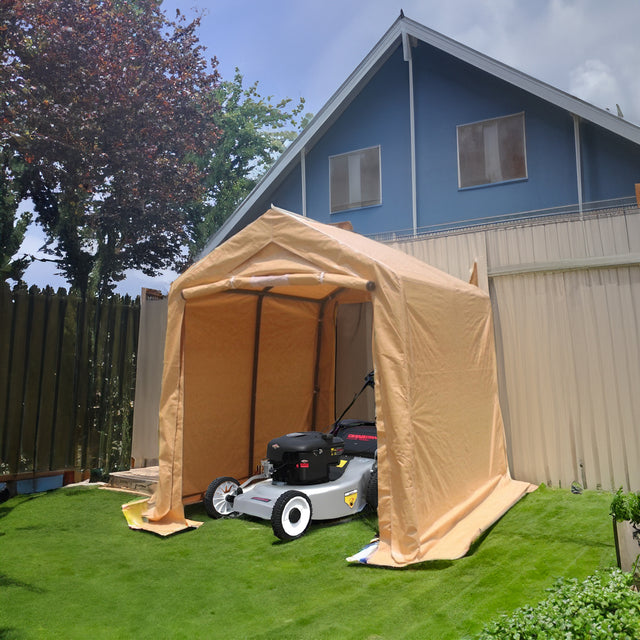 7x8 ft Outdoor Portable Gazebo Storage Shelter Shed with 2 Roll up Zipper Doors & Vents Carport - V.I.P Digital Presence