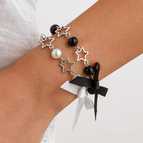 Small Fresh Butterfly Combined with Gold Bracelet Set, Rural Style Multi Element Pearl Bracelet - V.I.P Digital Presence