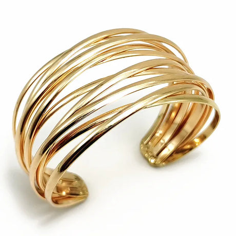 Fashion Alloy Round Chain Charms Cuff Bracelet For Women Female Gold&Silver Color Bracelets Jewelry - V.I.P Digital Presence