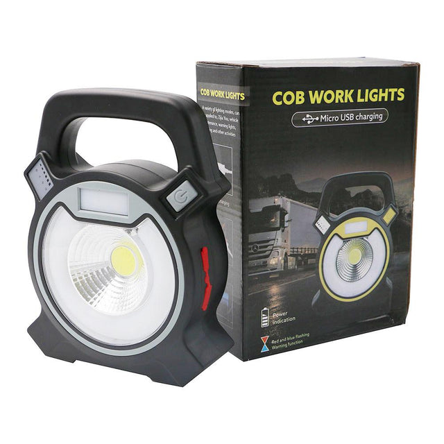 30W COB LED Portable Spotlight Searchlight USB Rechargeable Handheld Work By 18650 Portable Lantern - V.I.P Digital Presence
