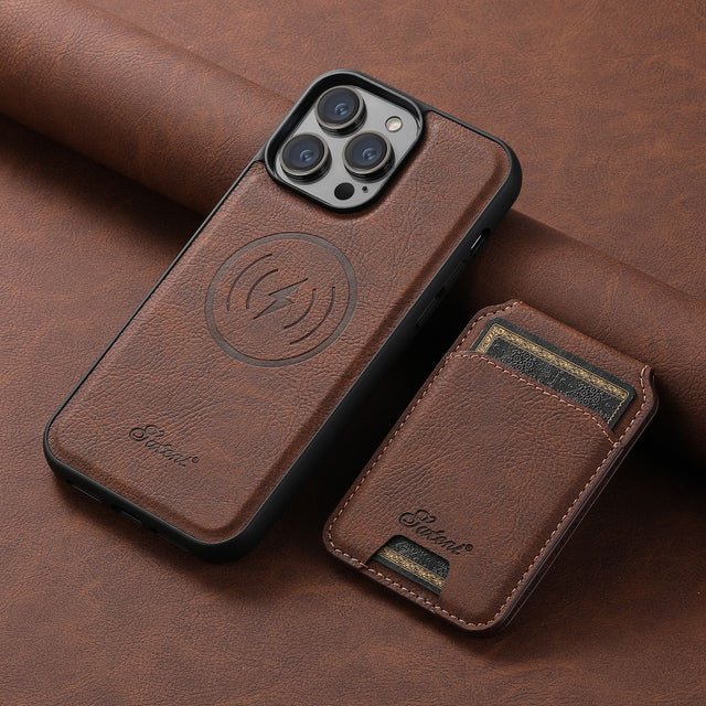 Suitable for Apple 15 phone case car magnetic suction iPhone 14 ProMax anti drop 2-in-1 card insertion case protective cover - V.I.P Digital Presence