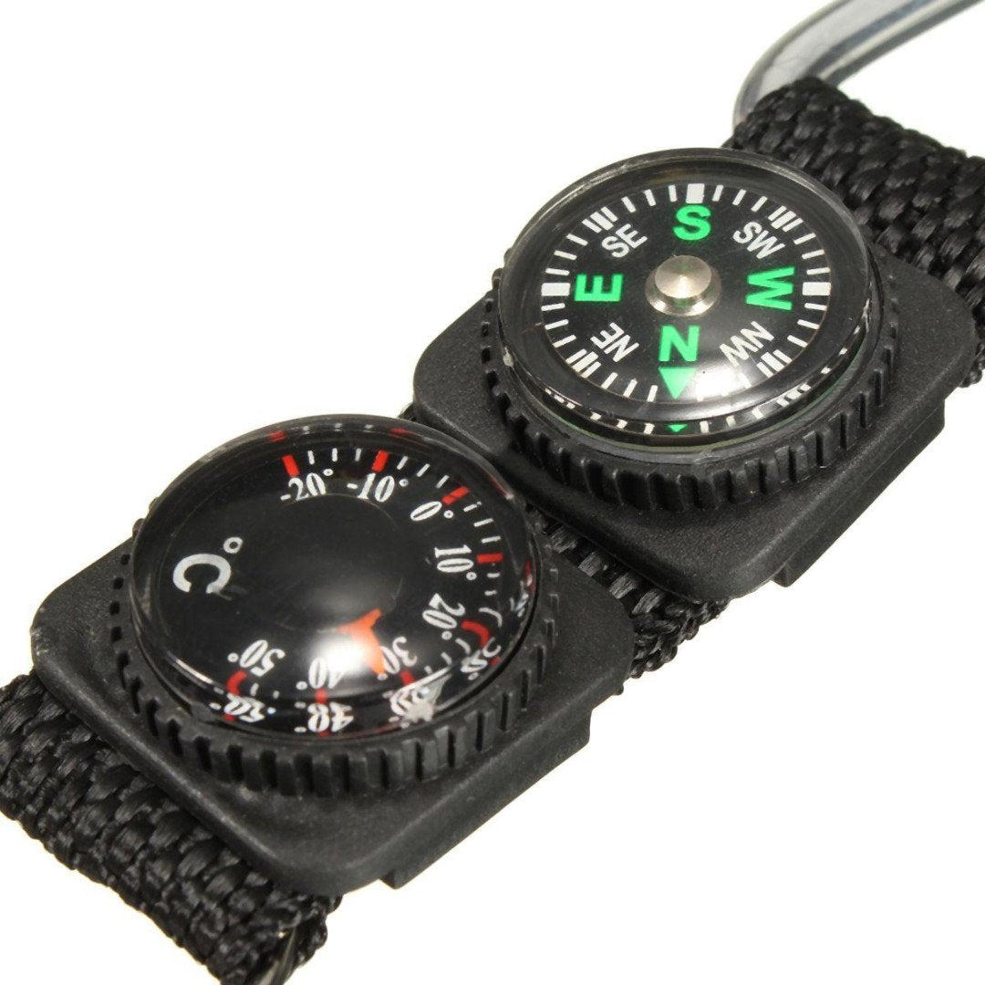 Mini Multifunction 3 in 1 Compass Thermometer Carabiner - V.I.P Digital Presence