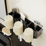 Toothbrush rack perforated free wall mounted bathroom mouthwash cup rack storage rack - V.I.P Digital Presence
