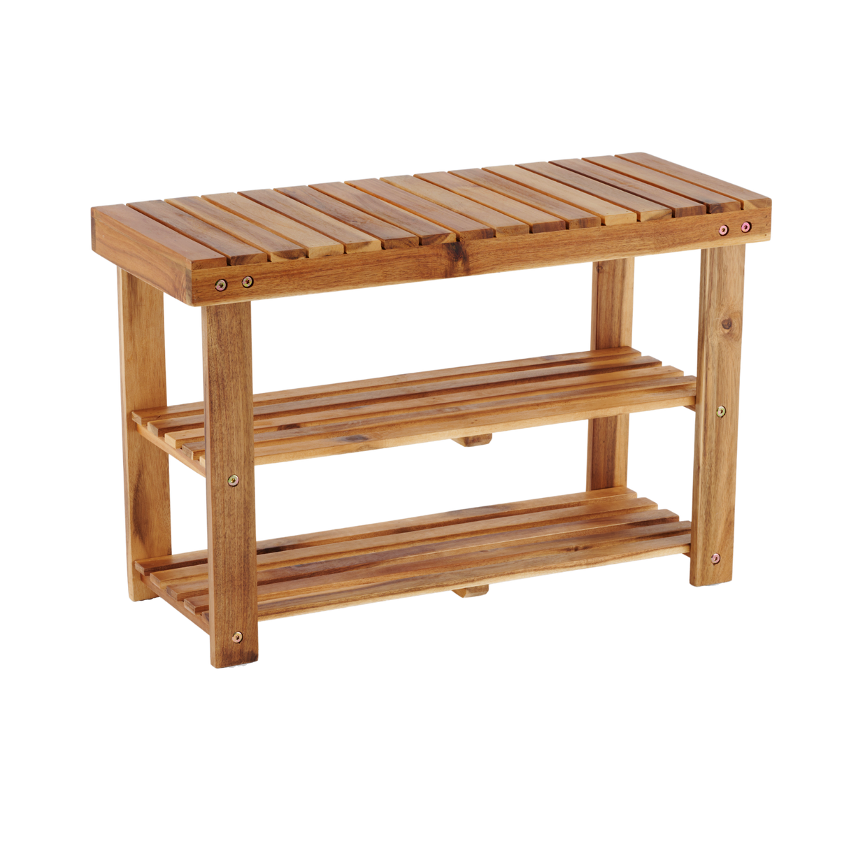 Acacia Wood Shoe Rack Bench Strong Weight Bearing Upto 200 LBS Best Ideas For Entryway Frontdoor Bathroom, Natural Color. - V.I.P Digital Presence